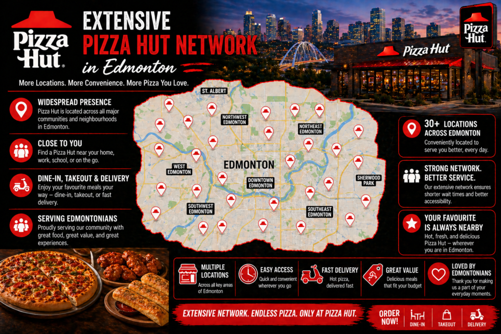 Extensive Pizza Hut Network in Edmonton