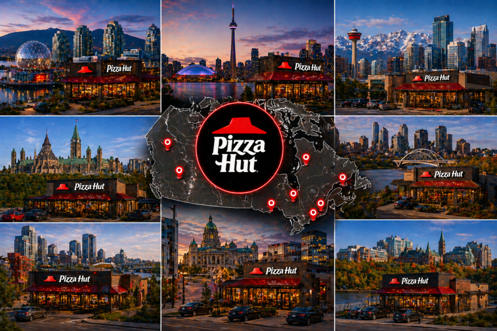 Famous Cities where Pizza Hut is located