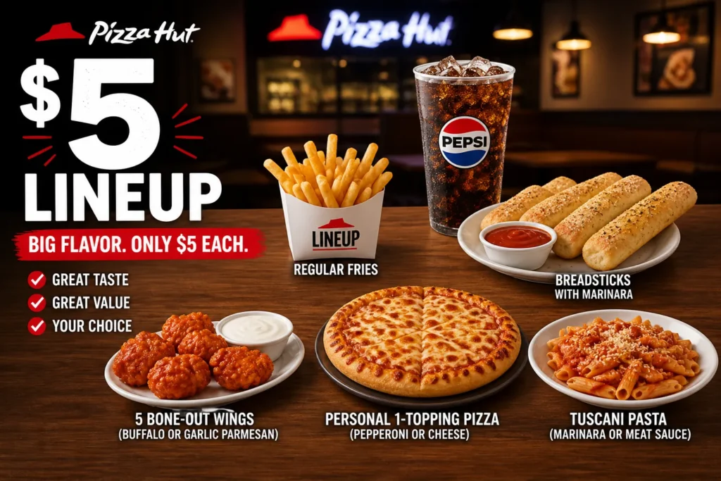 pizza hut deals $5 Lineup