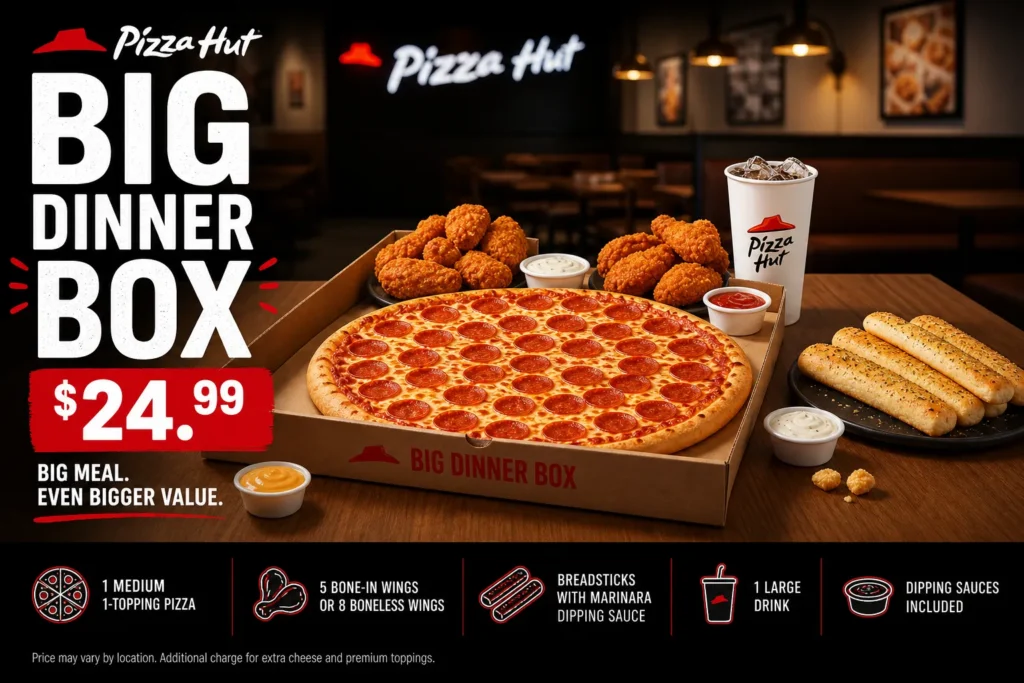pizza hut deals Big Dinner Box - $24.99