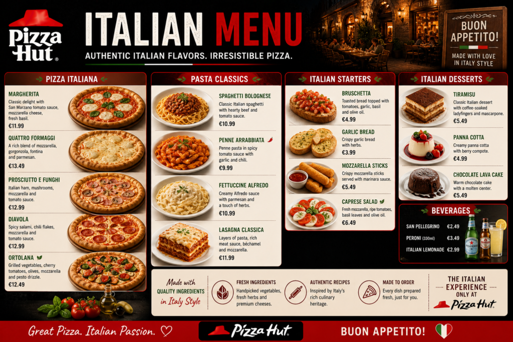 Italian Menu