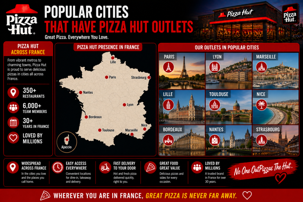 Popular Cities that have Pizza Hut outlets
